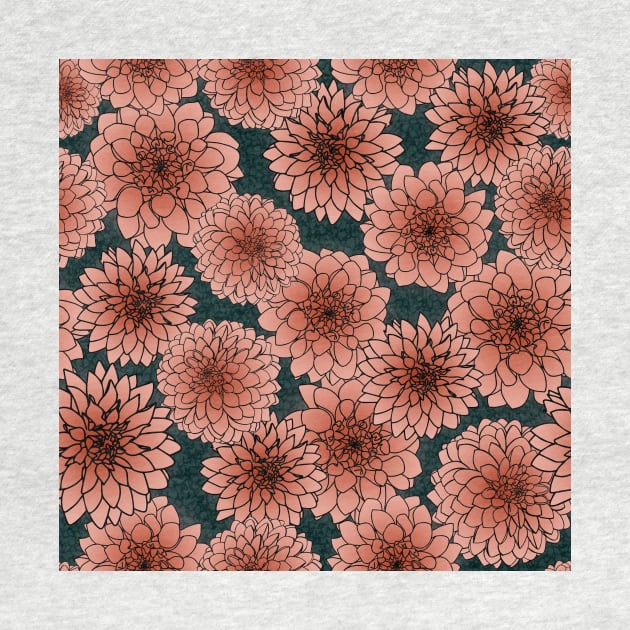 Orange Dahlia by Holly Rose Art